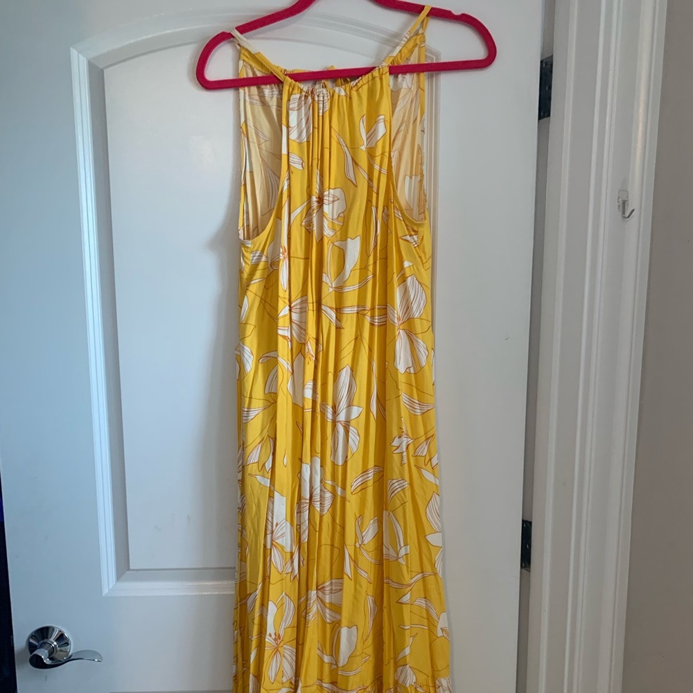 Yellow floral maxi dress VaVi size XL